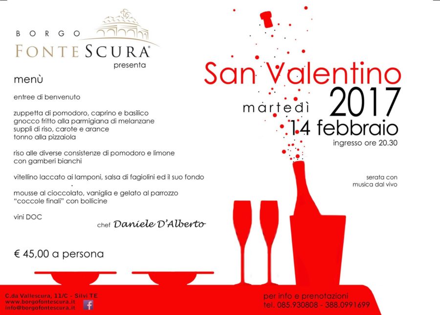 14 febbraio 2017 – Cena di San Valentino