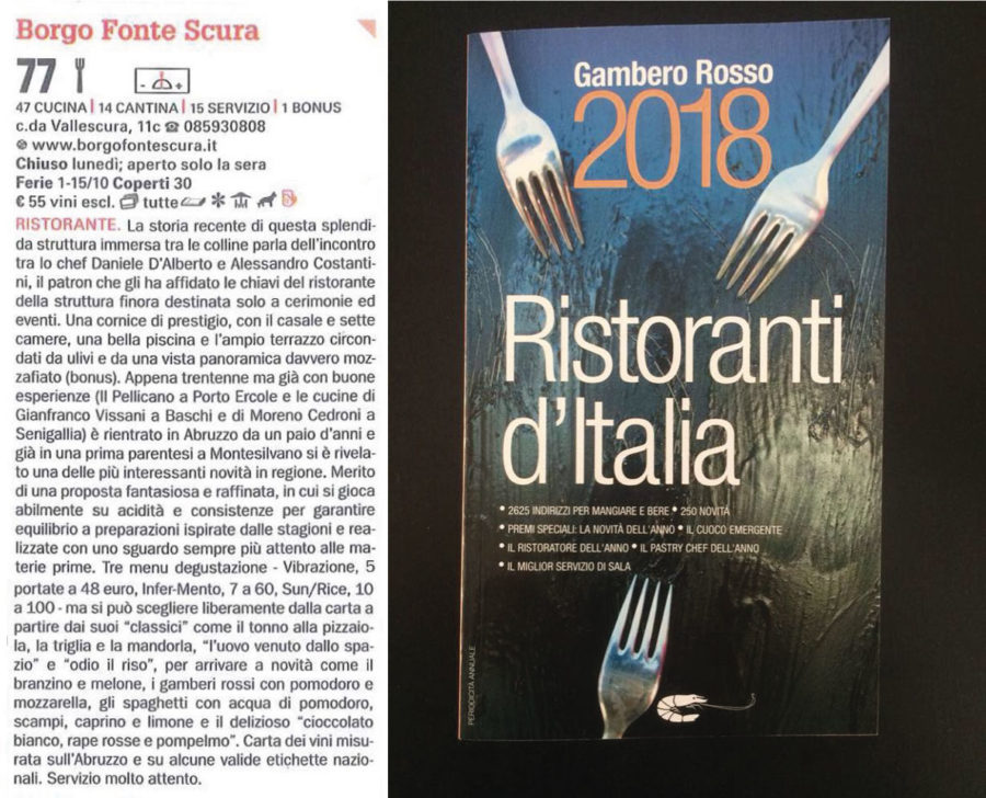 Borgo Fonte Scura – Gambero Rosso 2018