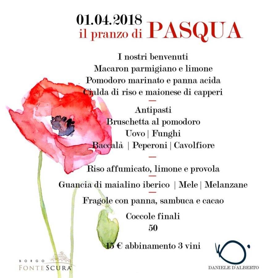 1 APRILE 2018 – il pranzo di PASQUA