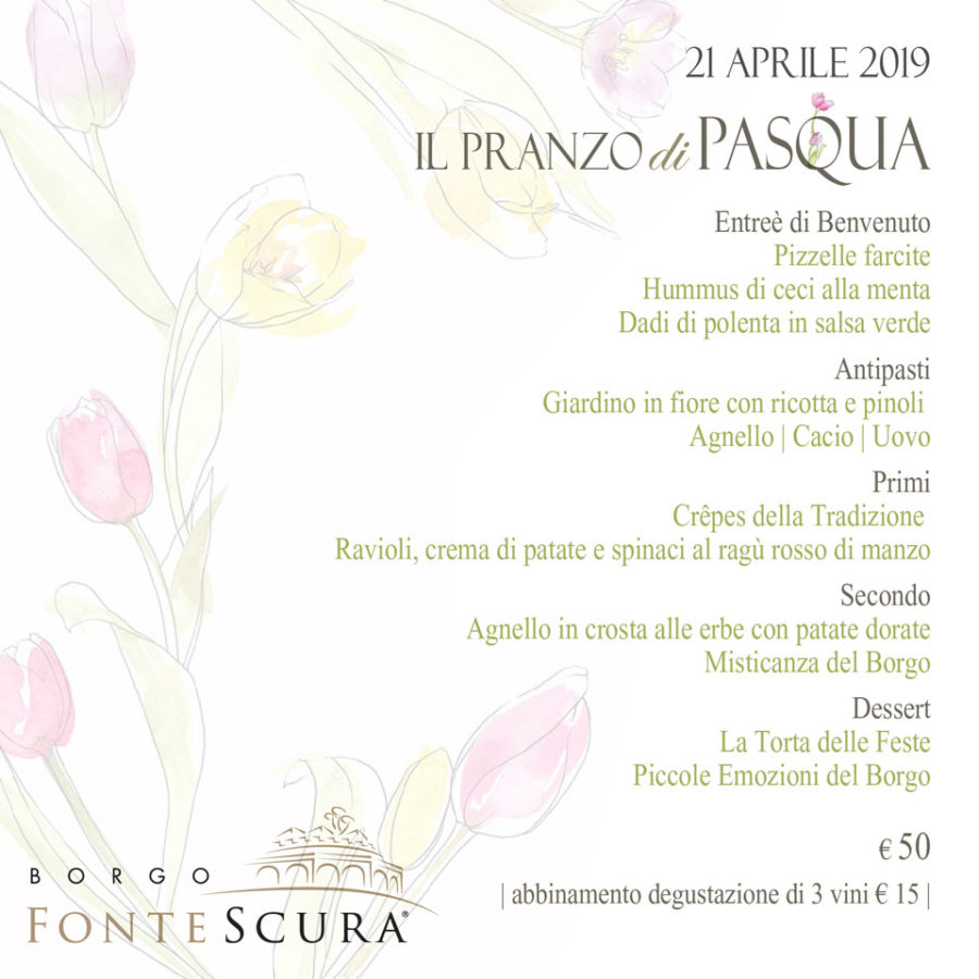 21 APRILE 2019 – PRANZO DI PASQUA