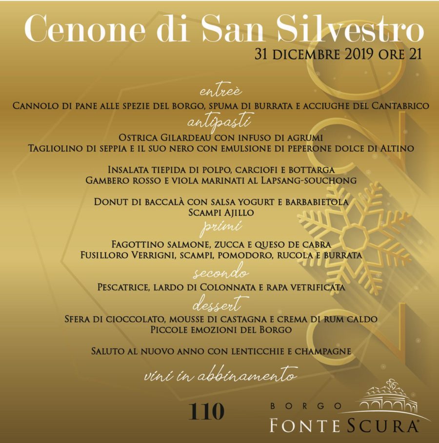 31 DICEMBRE 2019 – CENONE DI SAN SILVESTRO