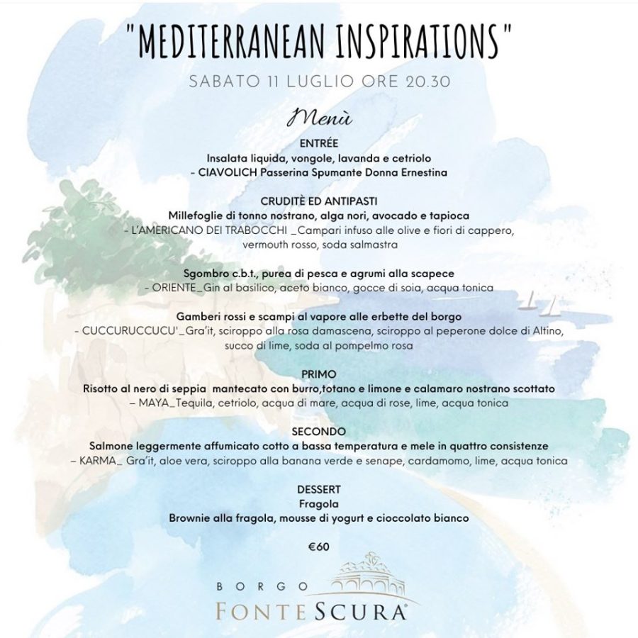 11 LUGLIO 2020 – MEDITERRANEAN INSPIRATIONS