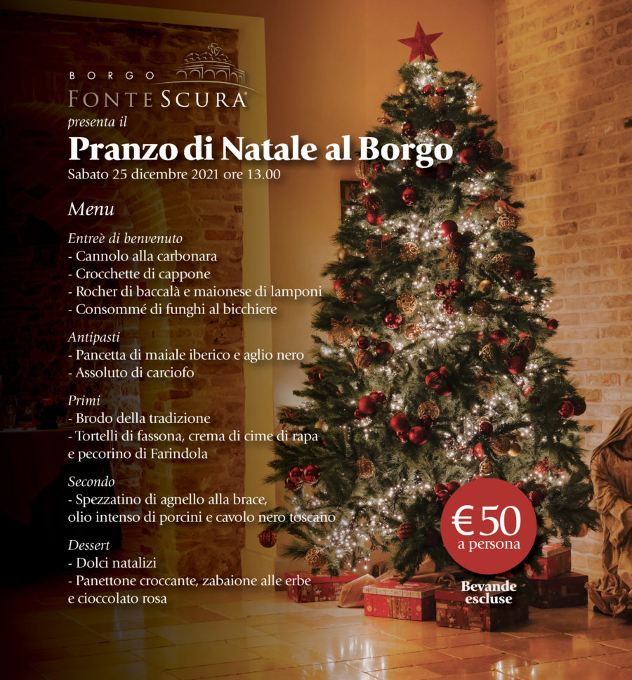 Pranzo di Natale al Borgo – sabato 25 dicembre 2021