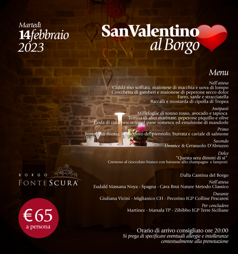 San Valentino – Martedì 14 febbraio 2023