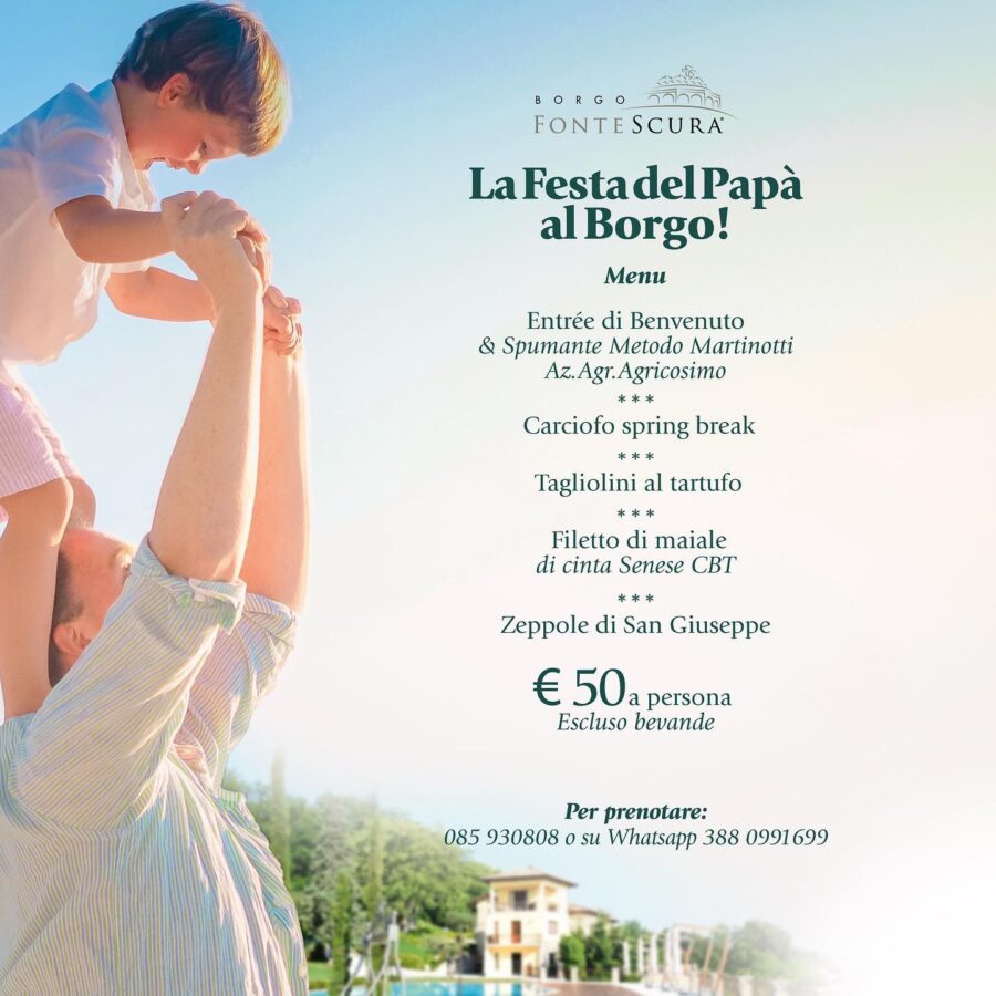 Festa del papà – Domenica 19 marzo 2023